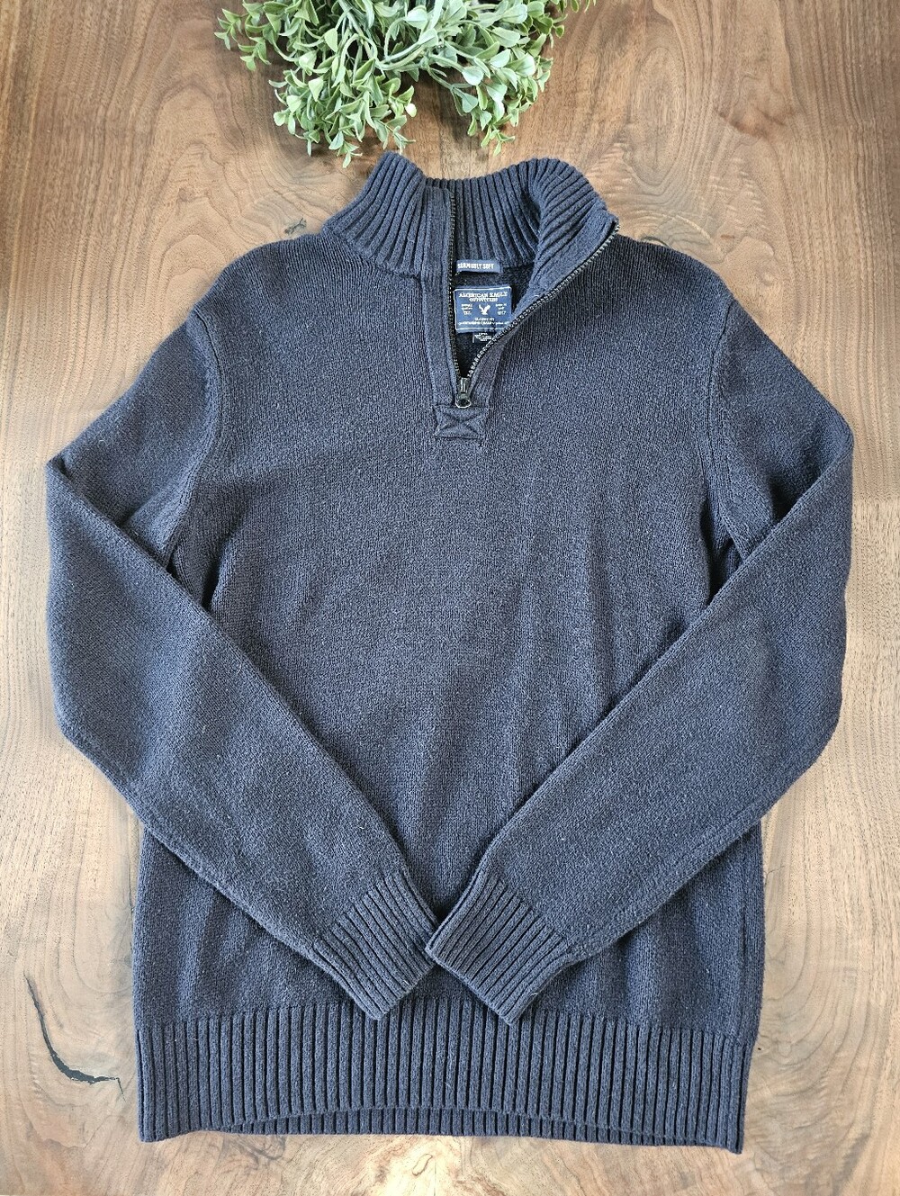 Mens American Eagle Quarter Zip Sweater